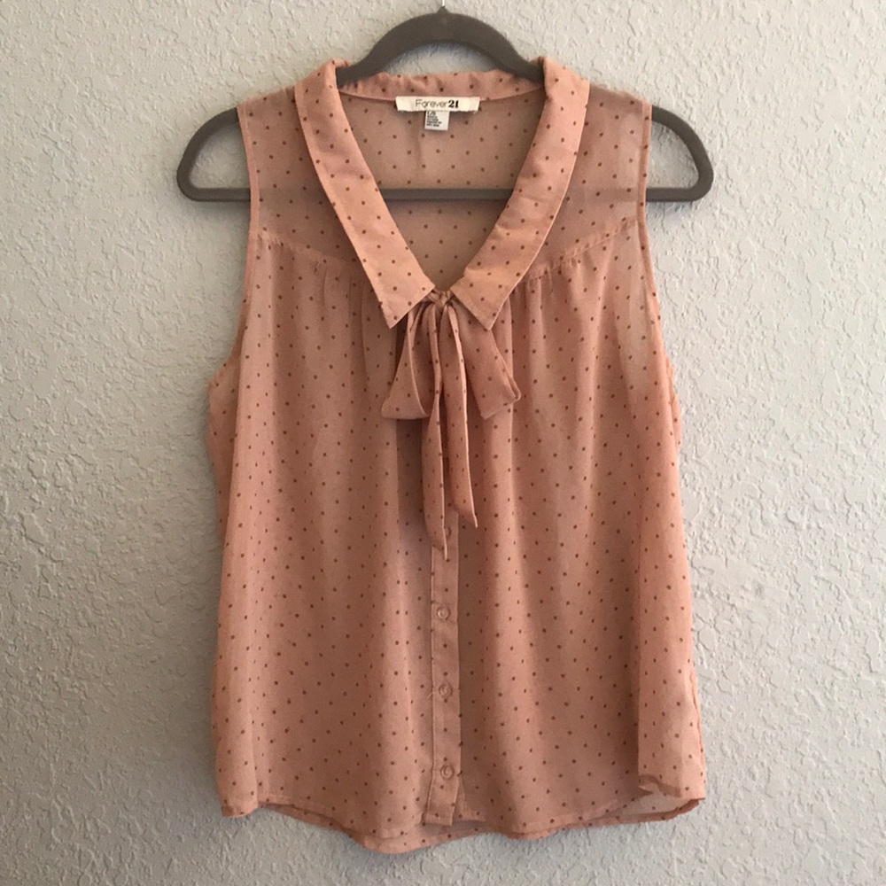 Forever 21 Blush Sheer Shirt